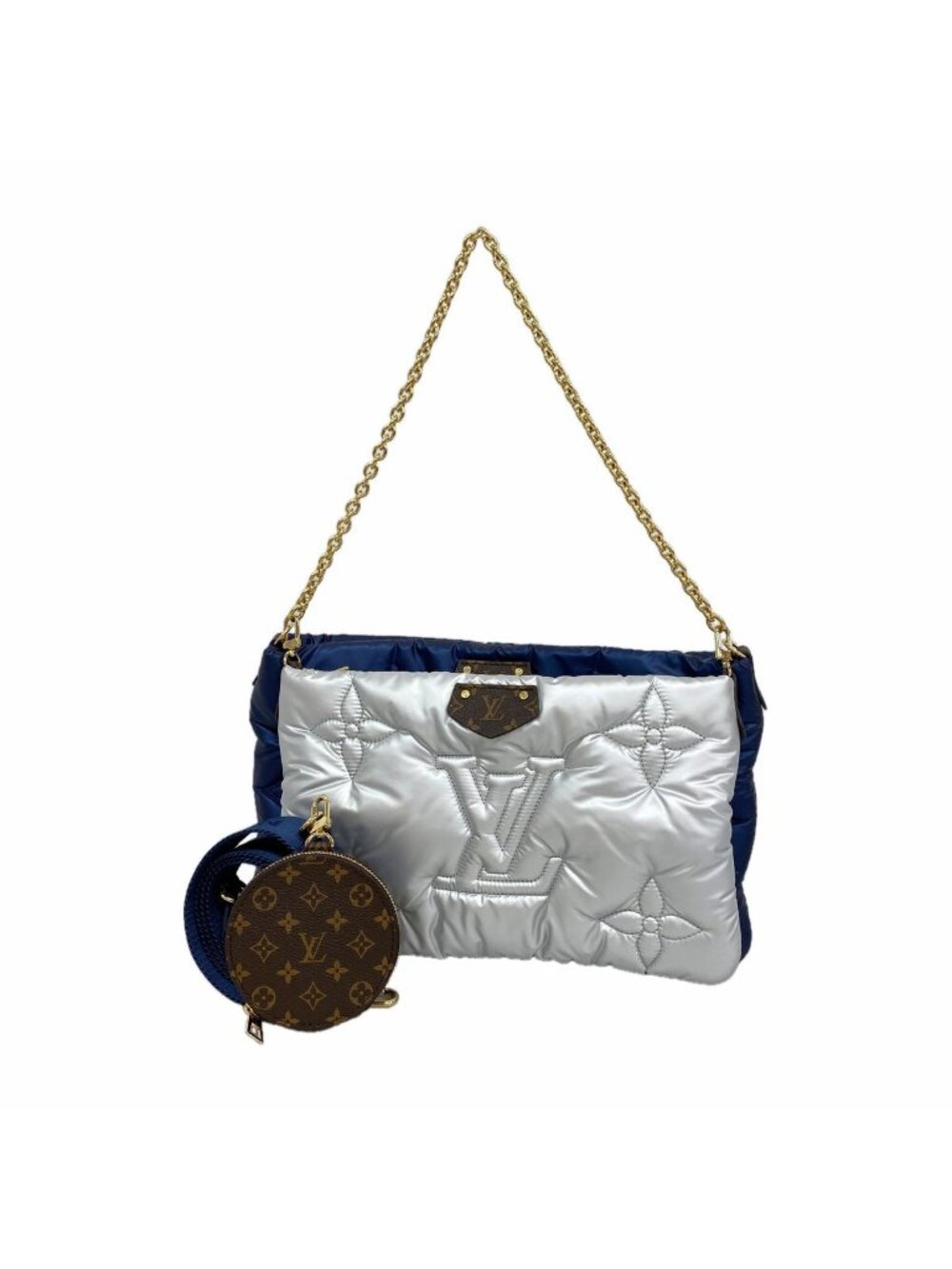 Louis Vuitton Shoulder Bag LV Pillow Maxi Multi Pochette Accessoires Navy Silver